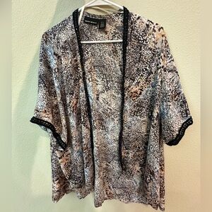 DKNY- Asymmetrical open drape waterfall cardigan women’s size small